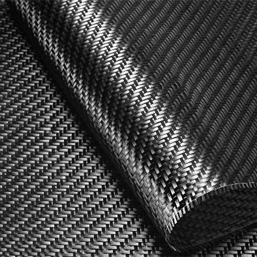 Black Twill Compact Weave Carbon Fiber Fabric Roll